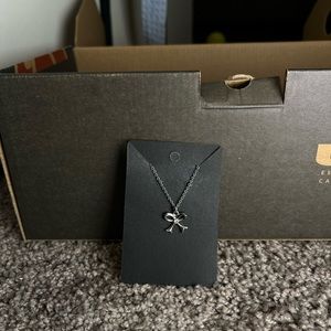 Silver Bow Necklace